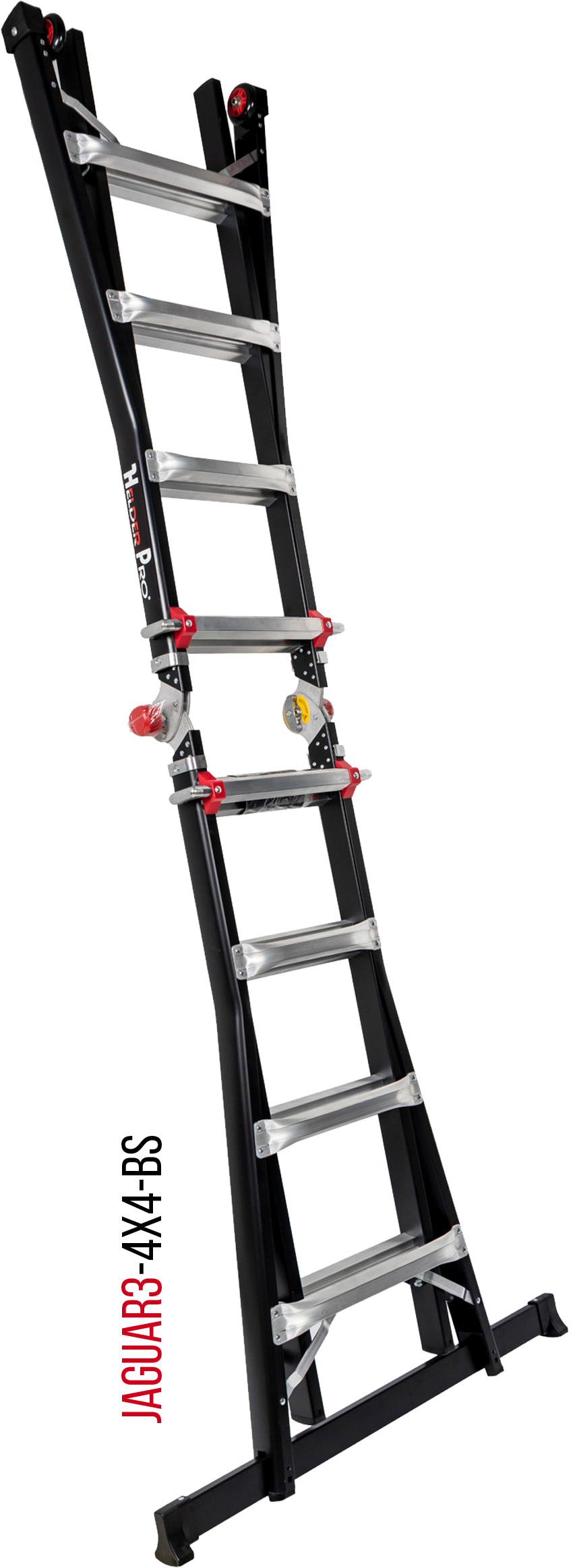 ÉCHELLE ARTICULÉE TÉLESCOPIQUE JAGUAR3 4x4 HELDER PRO AVEC BARRE STABILISATRICE - JAG3-4x4BS
