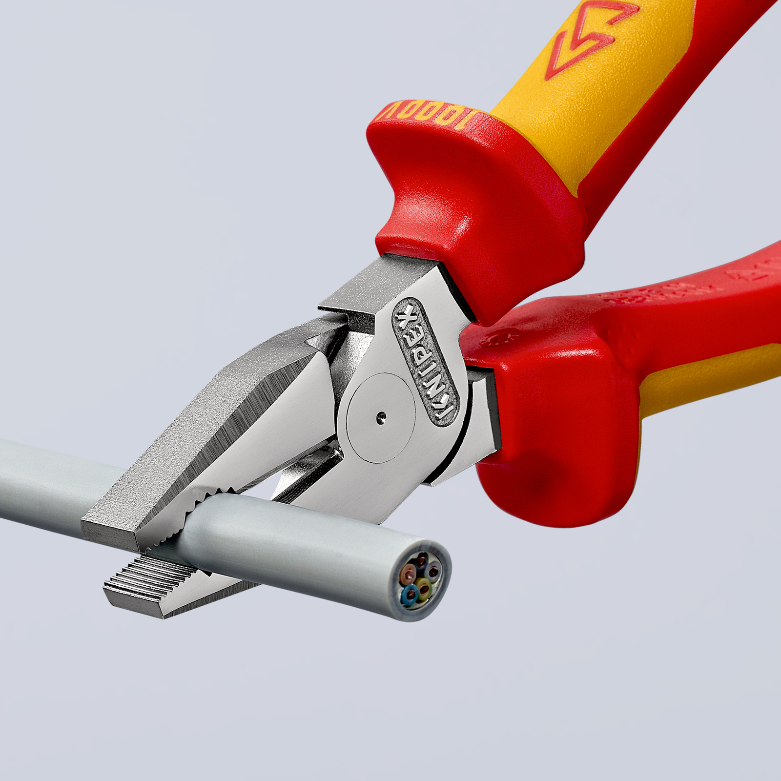 Pince universelle à forte démultiplication 180mm - Bi-matière - Chromée - 1000V KNIPEX - 0206180