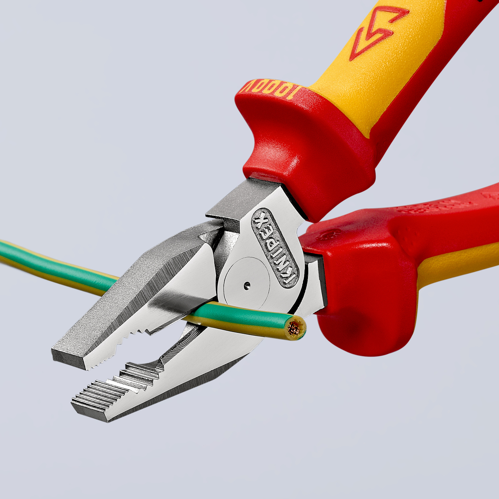 Pince universelle à forte démultiplication 180mm - Bi-matière - Chromée - 1000V KNIPEX - 0206180