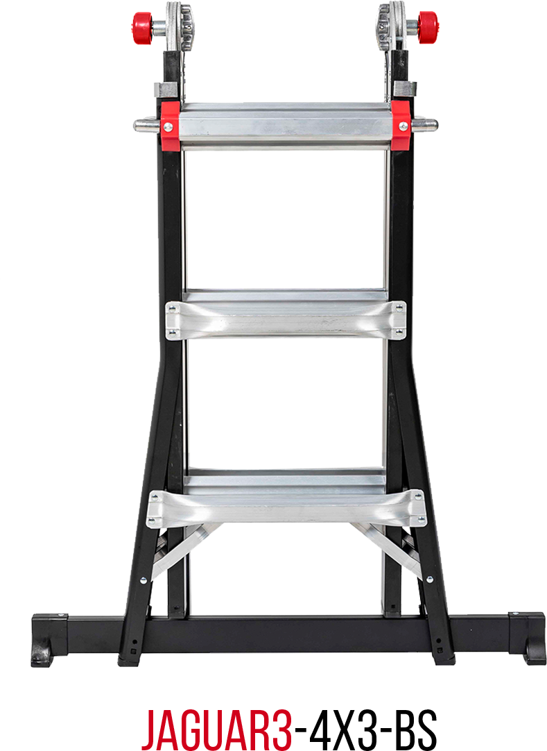 ÉCHELLE ARTICULÉE TÉLESCOPIQUE JAGUAR3 4x3 HELDER PRO AVEC BARRE STABILISATRICE - JAG34x3BS
