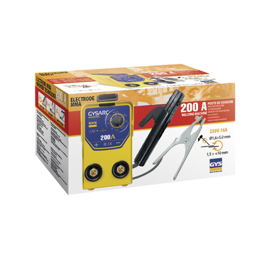 POSTE DE SOUDURE GYS INVERTER À L’ÉLECTRODE ENROBÉE (MMA) 200 A - GYSARC 200 avec accessoires - 079298