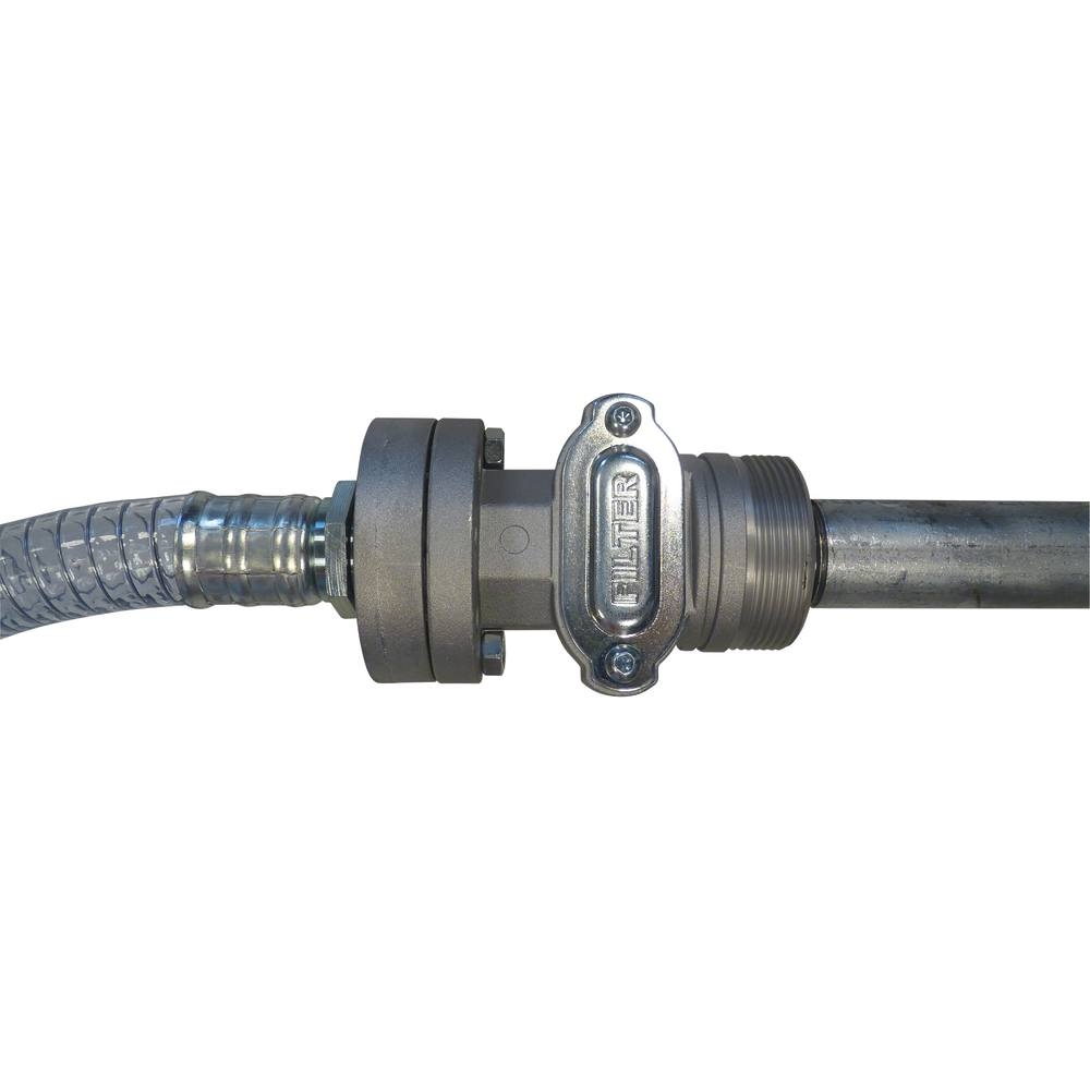 Tuyau d'aspiration spiralé 2,3m 25mm avec raccord mâle 1