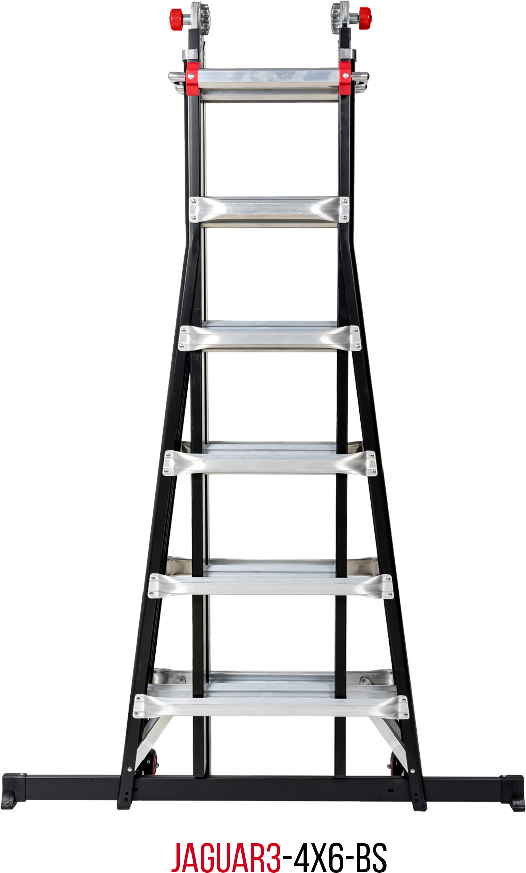 ÉCHELLE ARTICULÉE TÉLESCOPIQUE JAGUAR3 4x6 HELDER PRO AVEC BARRE STABILISATRICE - JAG3-4x6BS