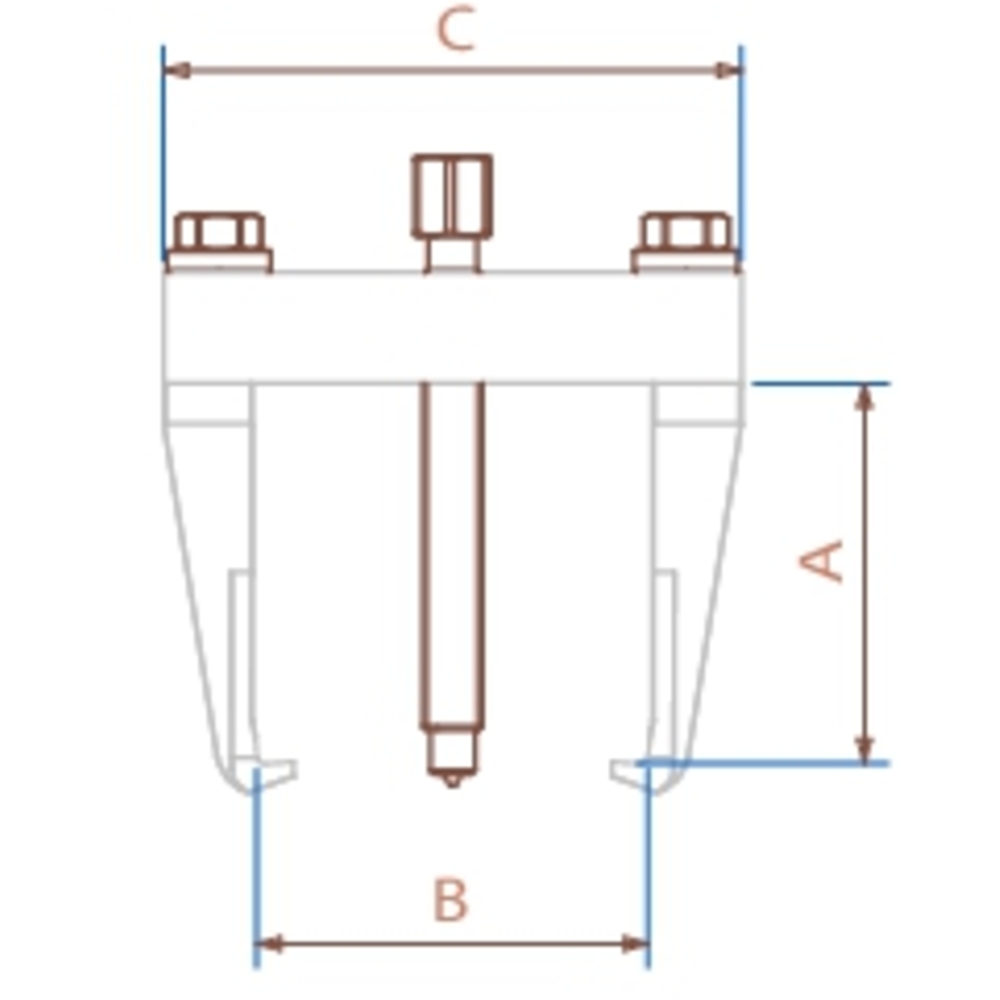 Extracteur 2 griffes intérieur/extérieur 25 à 80mm 2T DRAKKAR - 09170