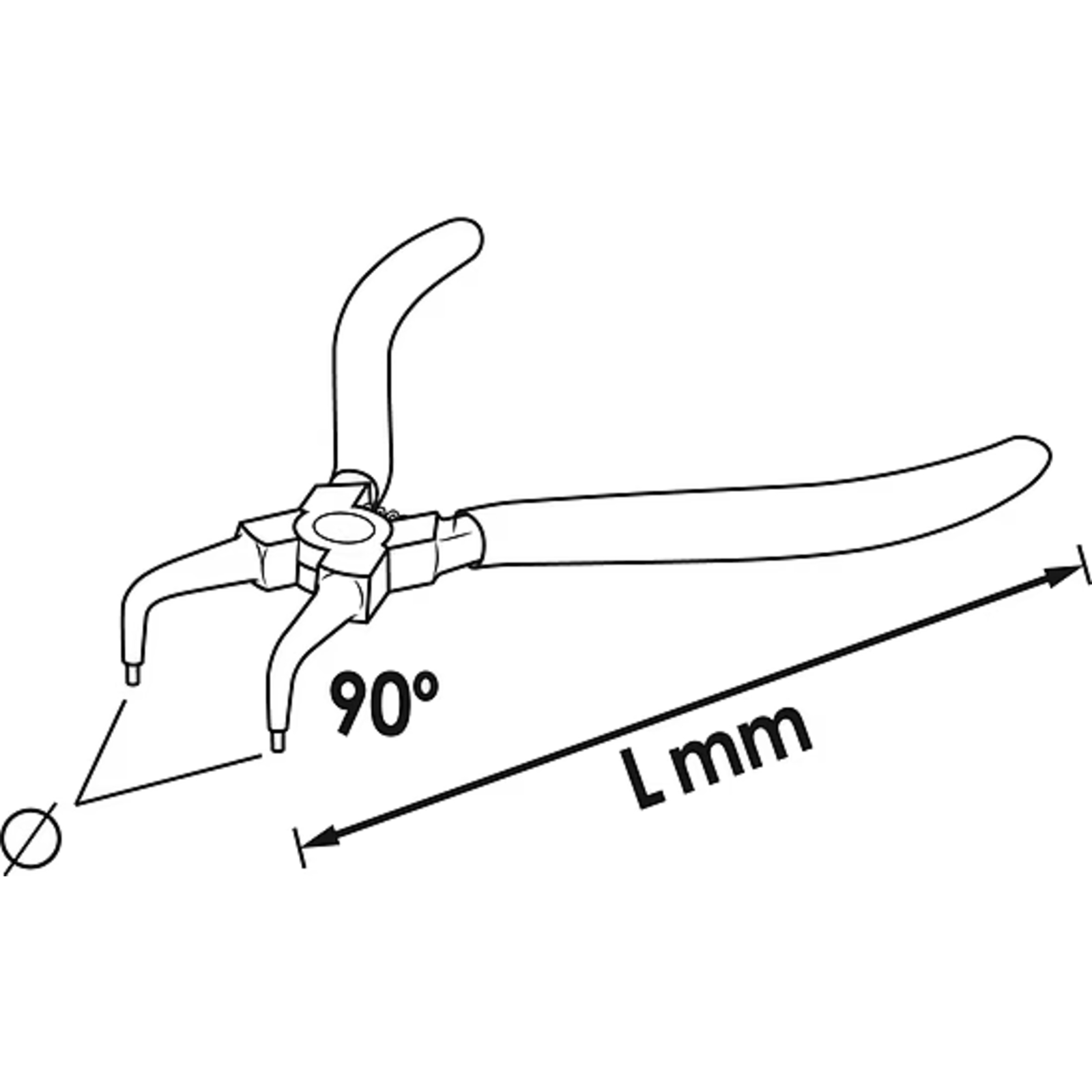 Pince à circlips  VIGOR - V6510D-19
