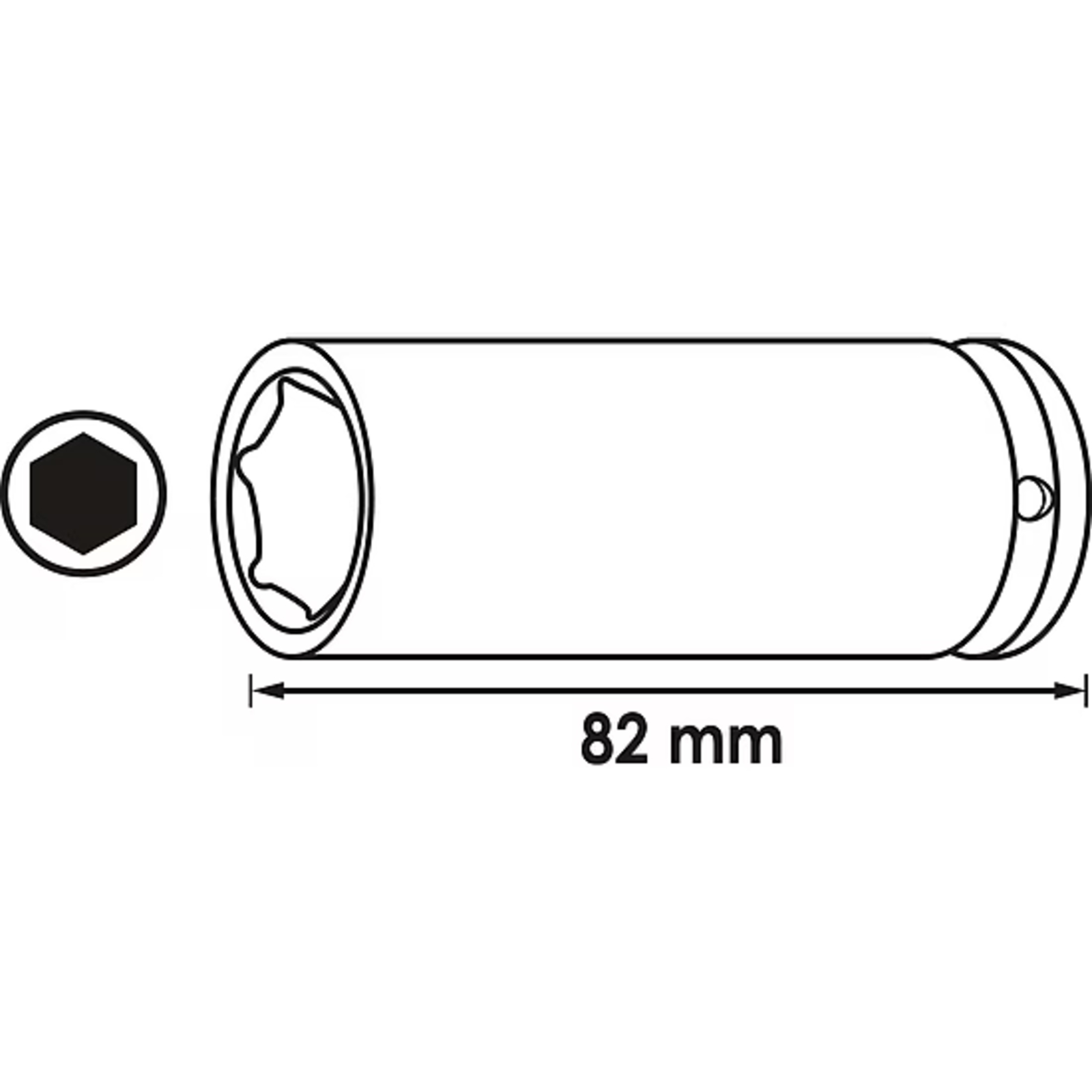 Douille à chocs longue 6 pans extérieurs 1⁄2″ VIGOR - V5550L-11