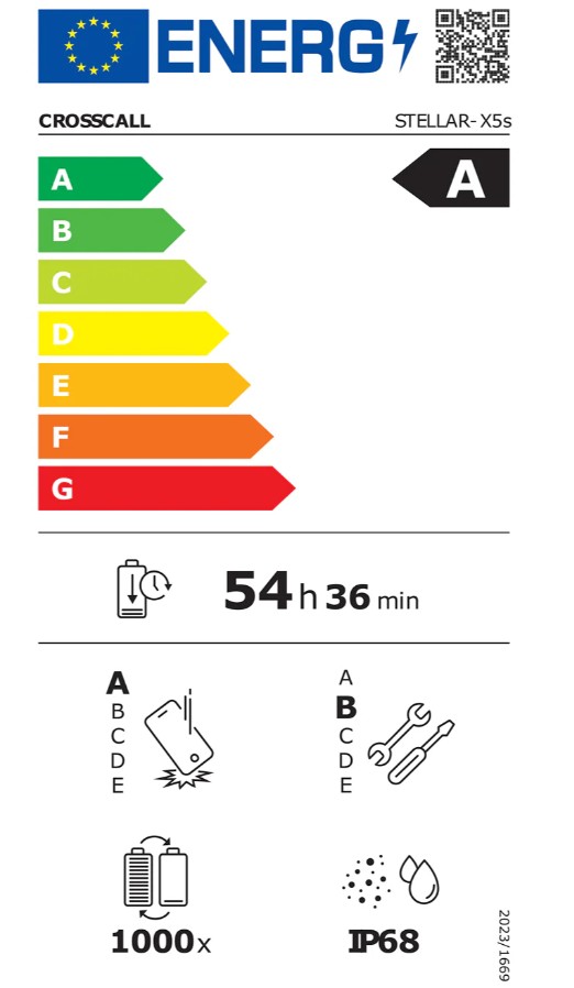 Smartphone STELLAR-X5S (256+8GB) Chamonix-Mont-Blanc sans chargeur - CROSSCALL - 1001054301903