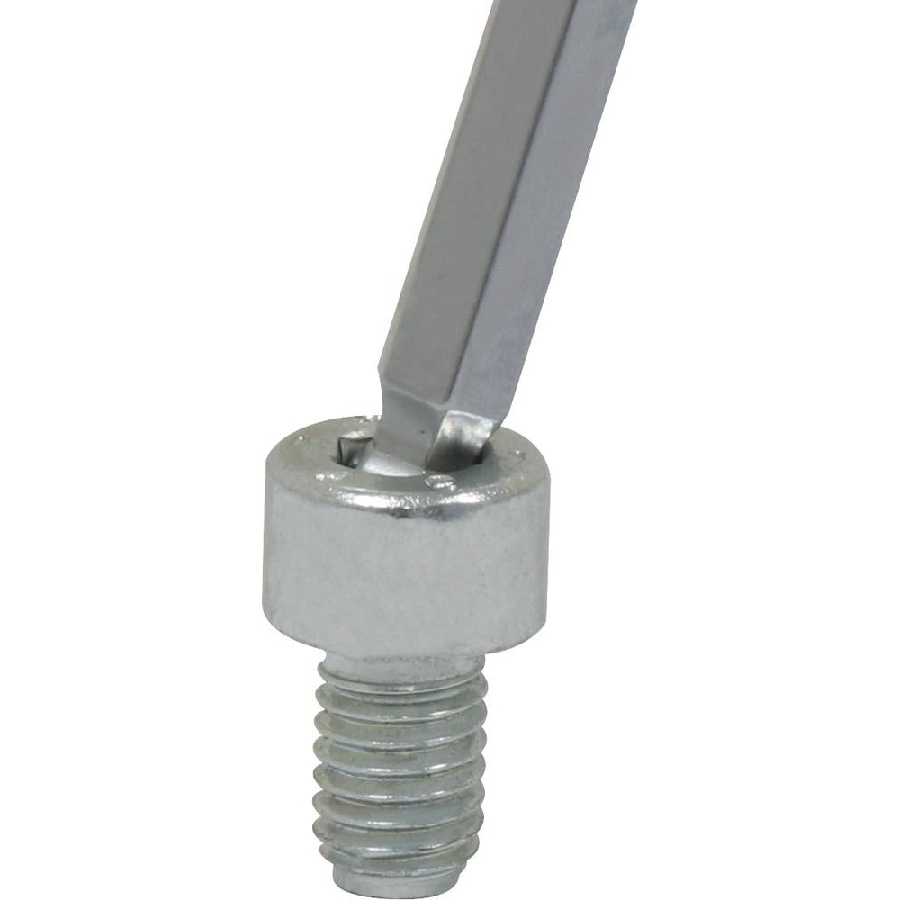 Clés mâles coudées hexagonales extra longues de 1,5 à 10mm - étui pivotant de 10 pcs sur carte DRAKKAR TOOLS - 10707