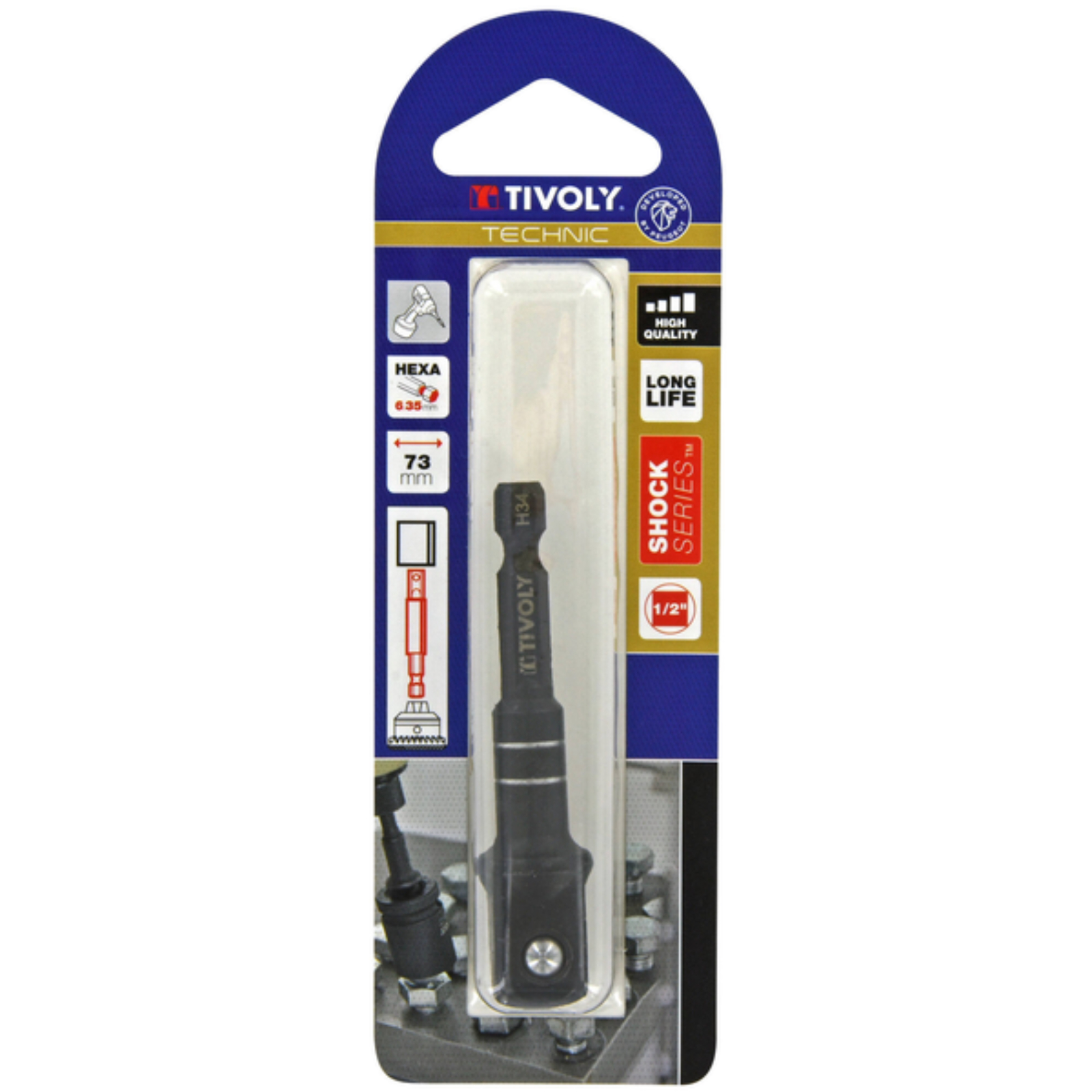 Porte douille à choc hexa 6,35 mm IMPACT TIVOLY 11591120005