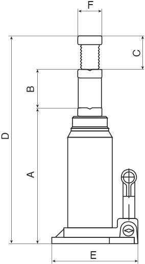 Cric bouteille hydraulique 15t compac compac COMPAC - 13026