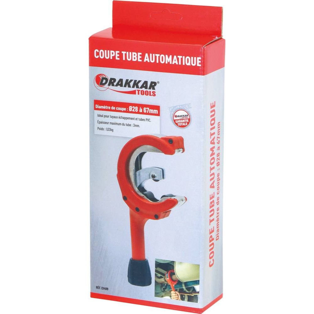 COUPE TUBES AUTOMATIQUE PVC - DIAMETRE 28 À 67 MM - DRAKKAR TOOLS - 13499