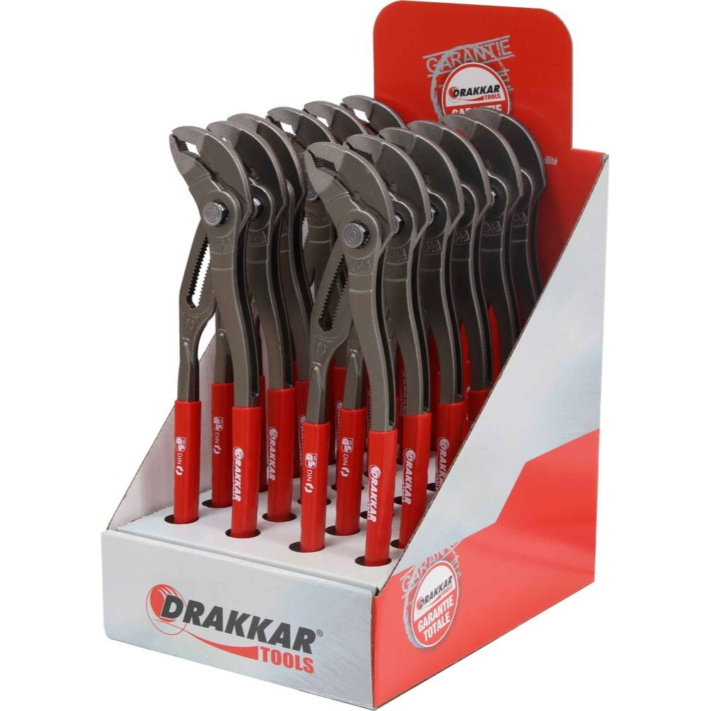 PINCE MULTIPRISE ENTREPASSEE 250MM BOUTON POUSSOIR *DT* - DRAKKAR TOOLS - 13744