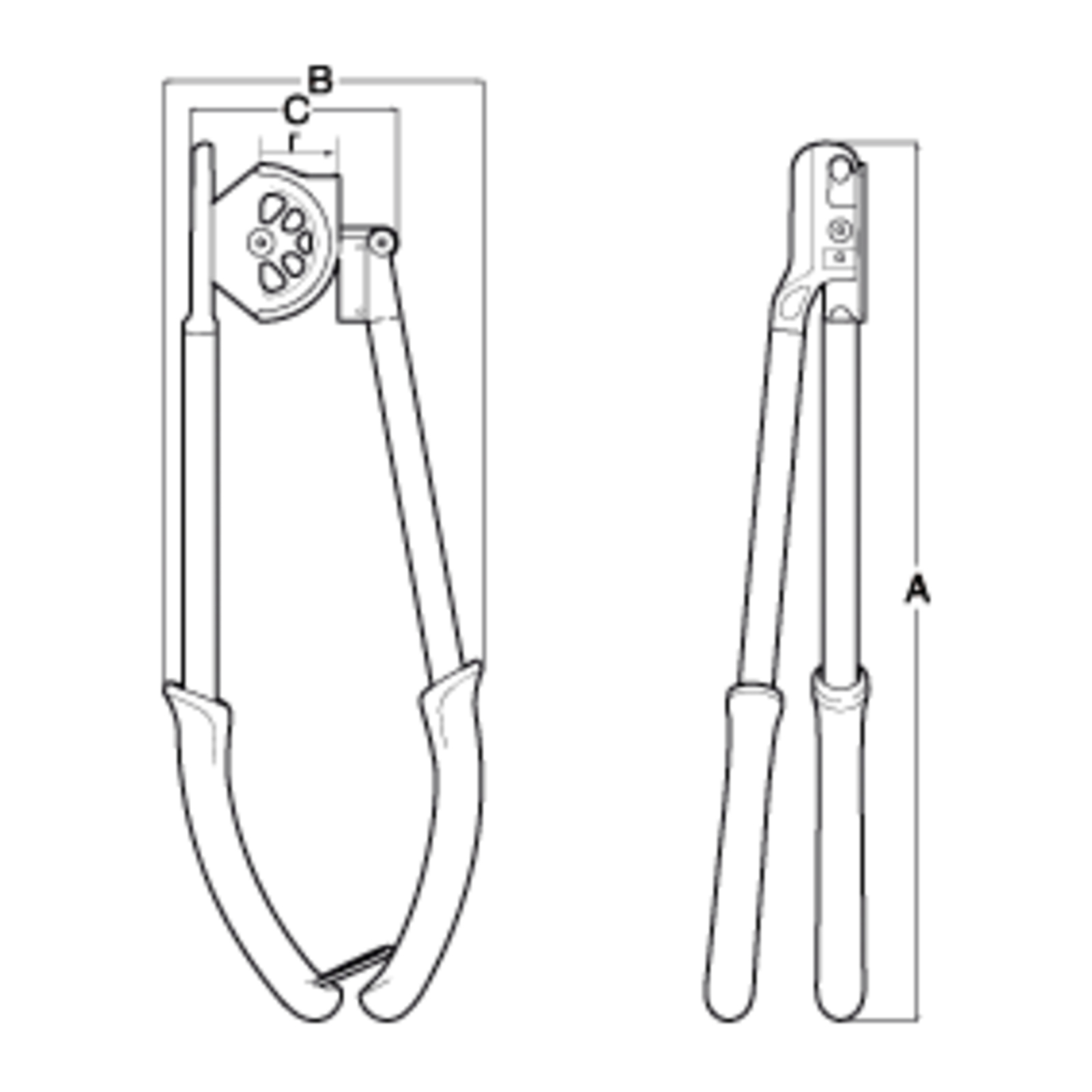 Pince à cintrer tubes 12-22 mm jusqu'à 180° avec poignées antidérapantes BAHCO - 500-12