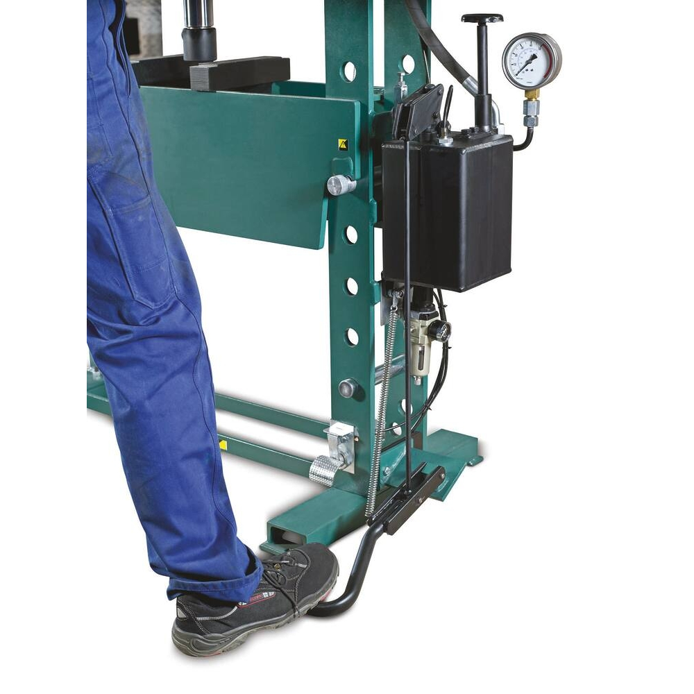 Presse d'atelier manuelle et pneumatique 50T bati soudé avec pédale COMPAC - 15491