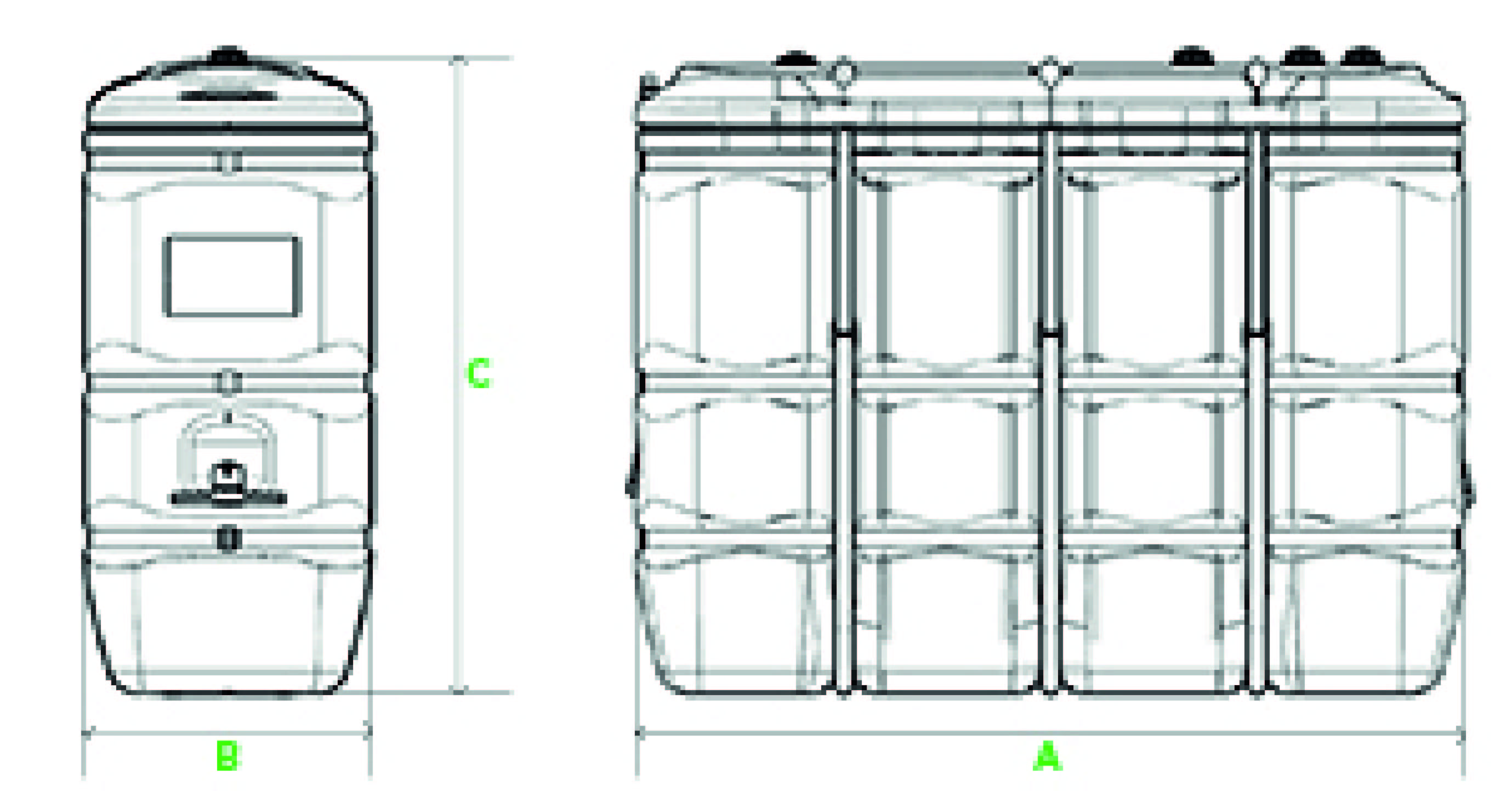 CUVE STOCKAGE FUEL PEHD 2000L PRE-EQUIPEE - RENSON - 159133
