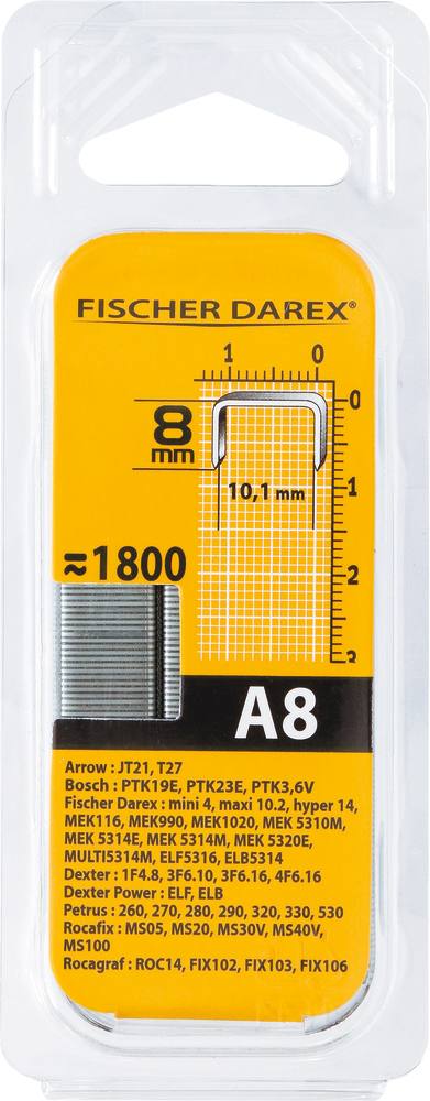 Agrafe type A 8mm - de 1800 pcs FISHER DAREX - 15949