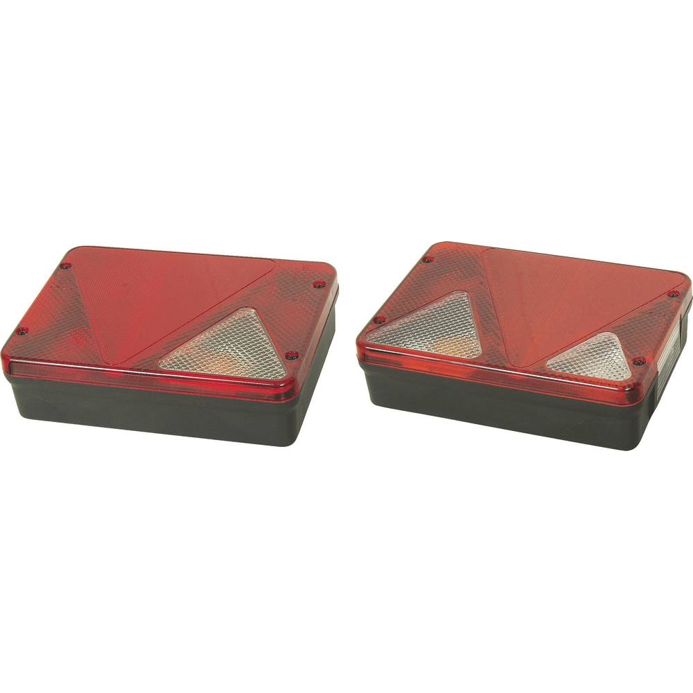 Feu arrière rectangle droit 12V 6 fonctions 188x135mm AJ.BA - 16049