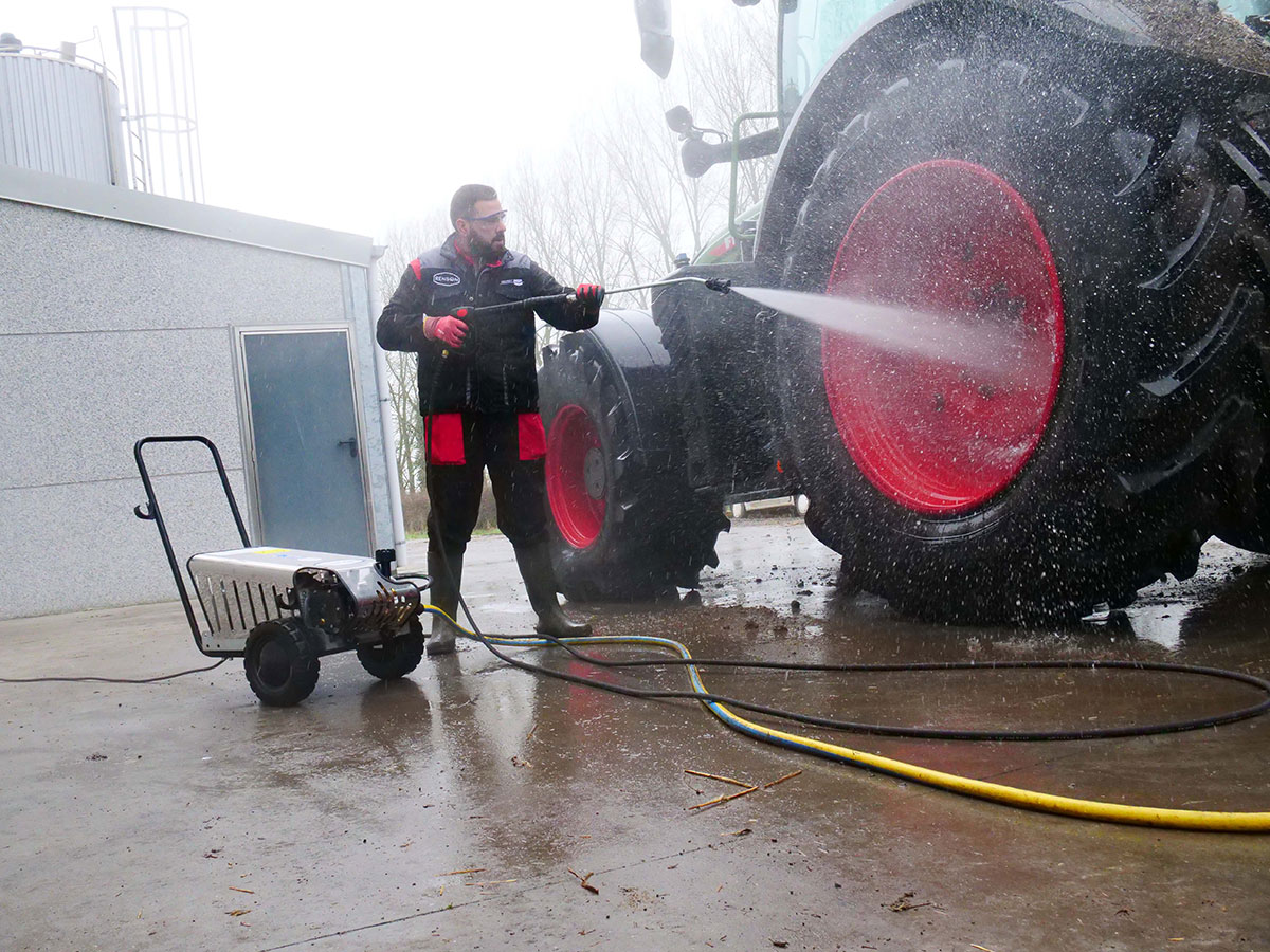 NETTOYEUR HAUTE PRESSION TRIO DIRECT EAU FROIDE 200B - 15L/MIN - ENROULEUR 20M - RENSON - 142514