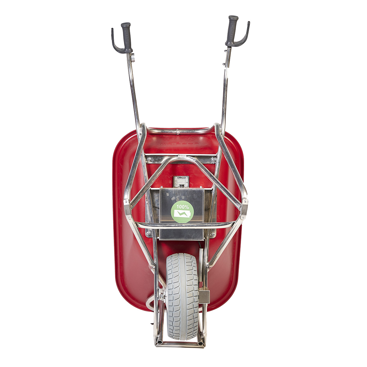 BROUETTE ELECTRIQUE ROUGE 90L MATADOR - ROUE INCREVABLE, CHARGE 250KG - 16961
