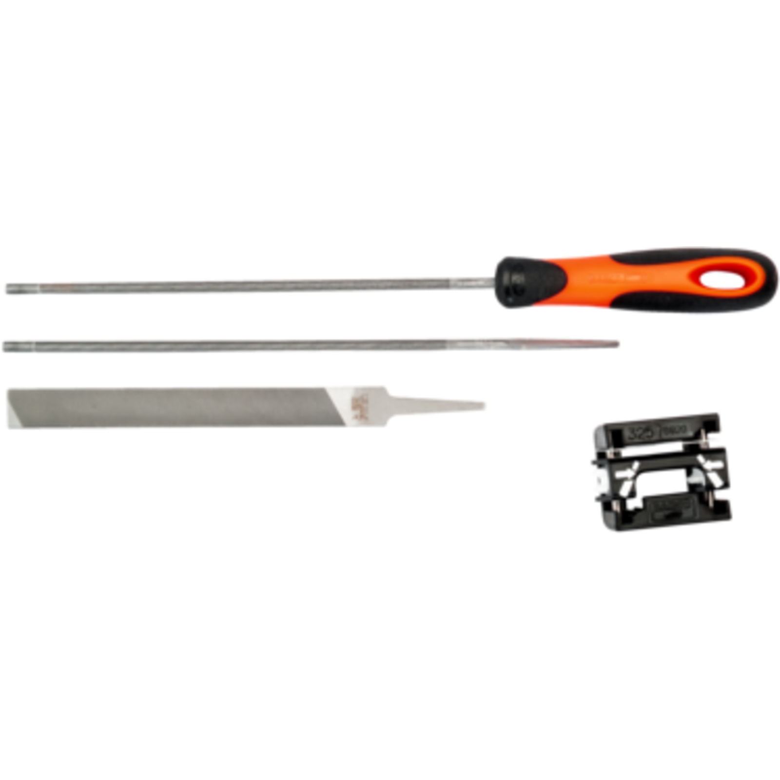 Jeu de limes tronçonneuse 4 mm x 200 mm manche ERGO bimatière avec guide d’affûtage BAHCO - 168-COMBI-4.0-6922