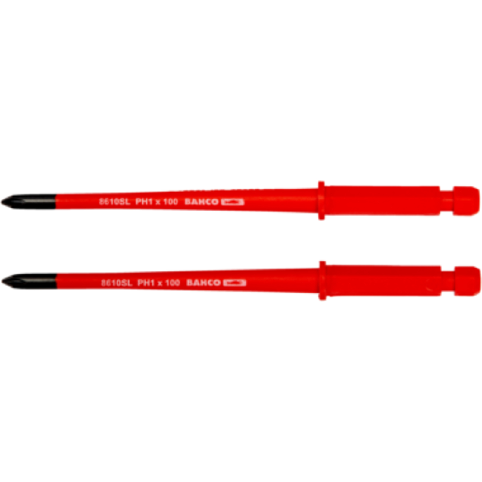 Lame interchangeable isolée Phillips PH1 100 mm 2 pièces pour tournevis cliquet BAHCO - 8610SL-2P