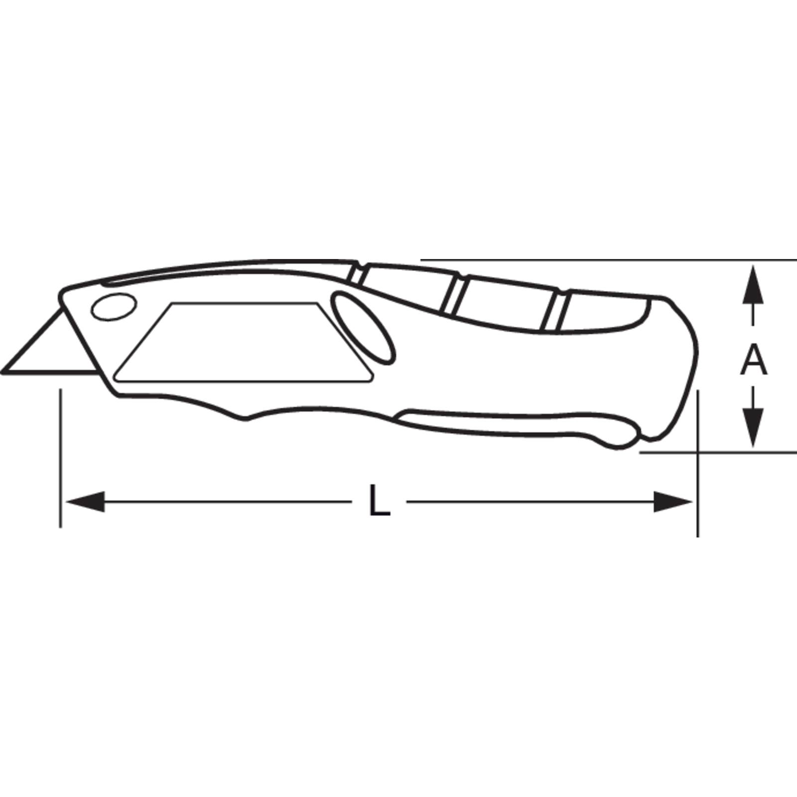 Cutter lame rétractable 170 mm avec 6 lames de rechange poignée caoutchouc BAHCO - SQZ150003