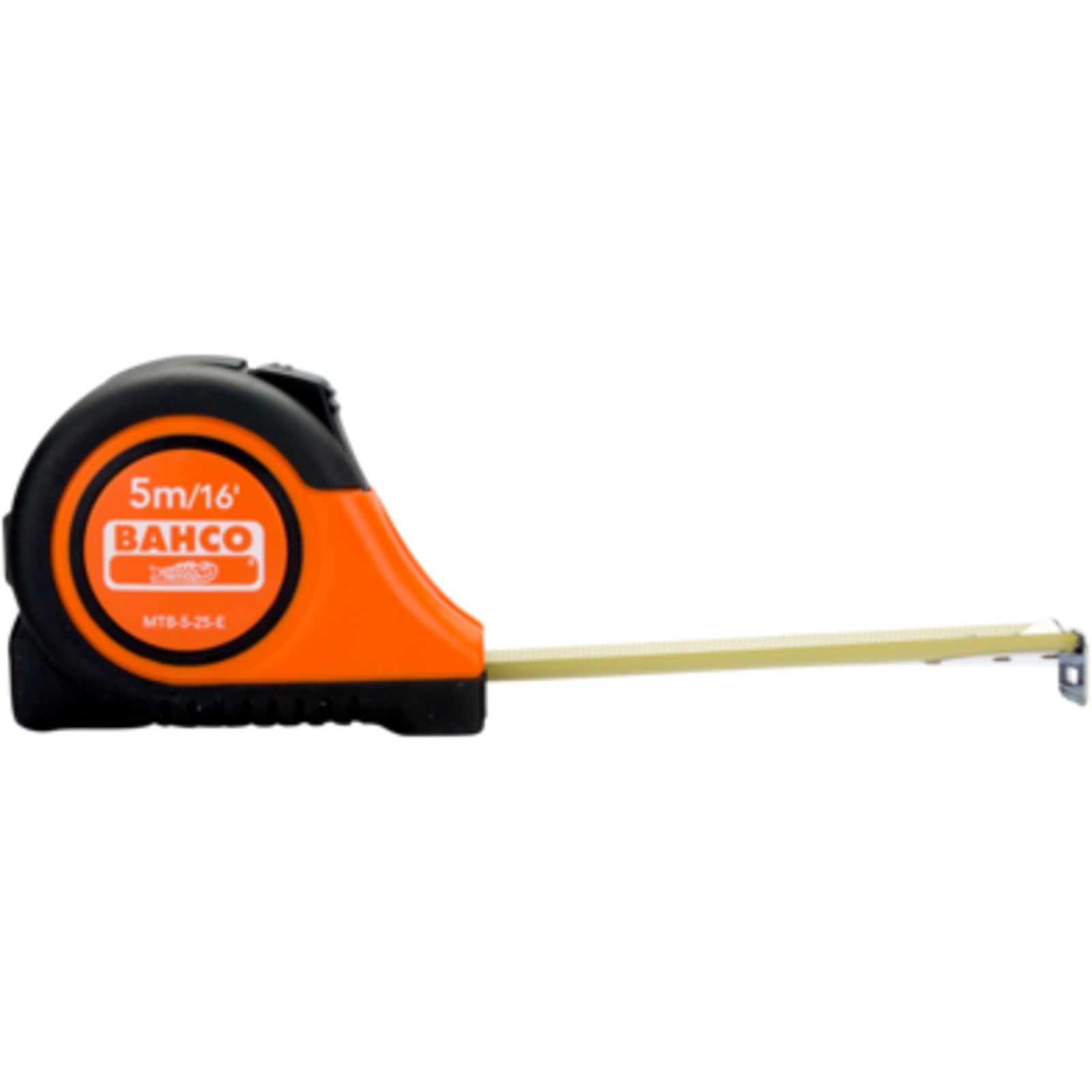 Mètre ruban 5 m 25 mm avec poignée caoutchouc système blocage automatique BAHCO - MTB-5-25