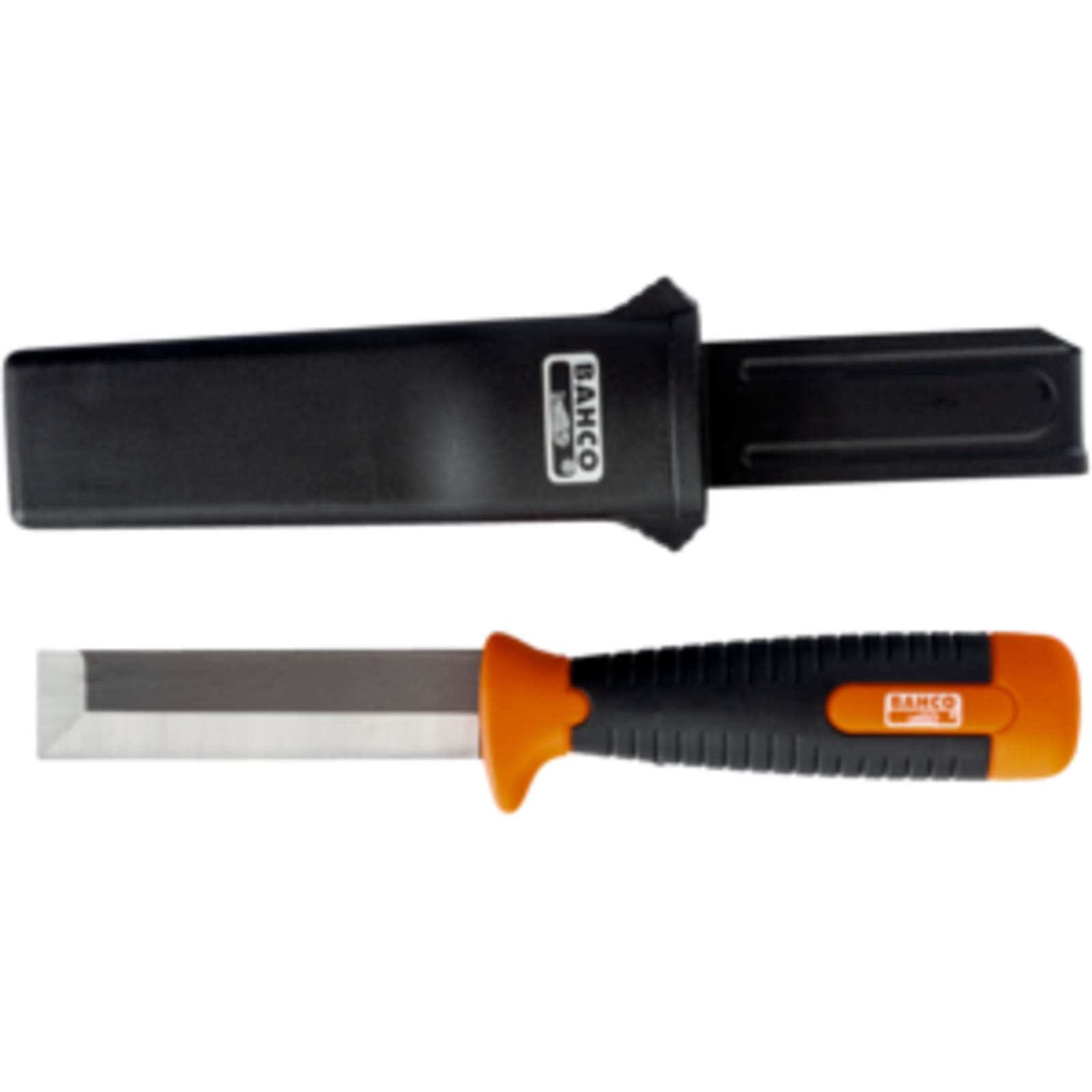 Couteau-ciseau à bois usage intensif lame 25 mm manche caoutchouc BAHCO - 2448