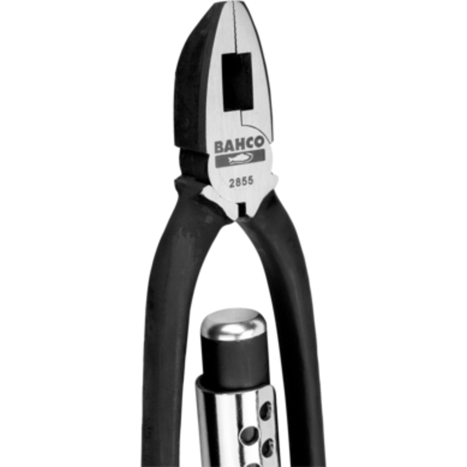 Pince à freiner câble Ø1,6 mm becs striés coudés 30° finition phosphatée BAHCO - 2855 D