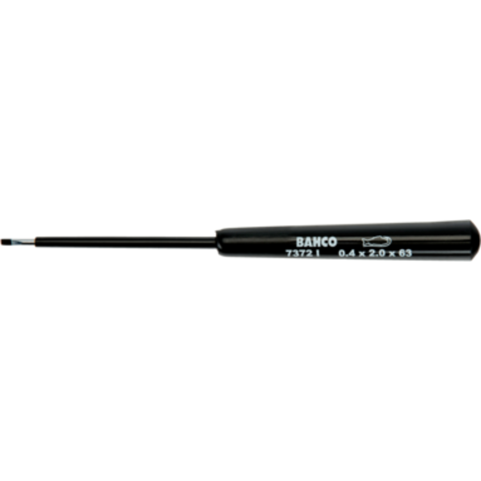 Tournevis précision vis à fente 0,5 x 3 mm lame 80 mm manche plastique BAHCO - 7372I-3-80