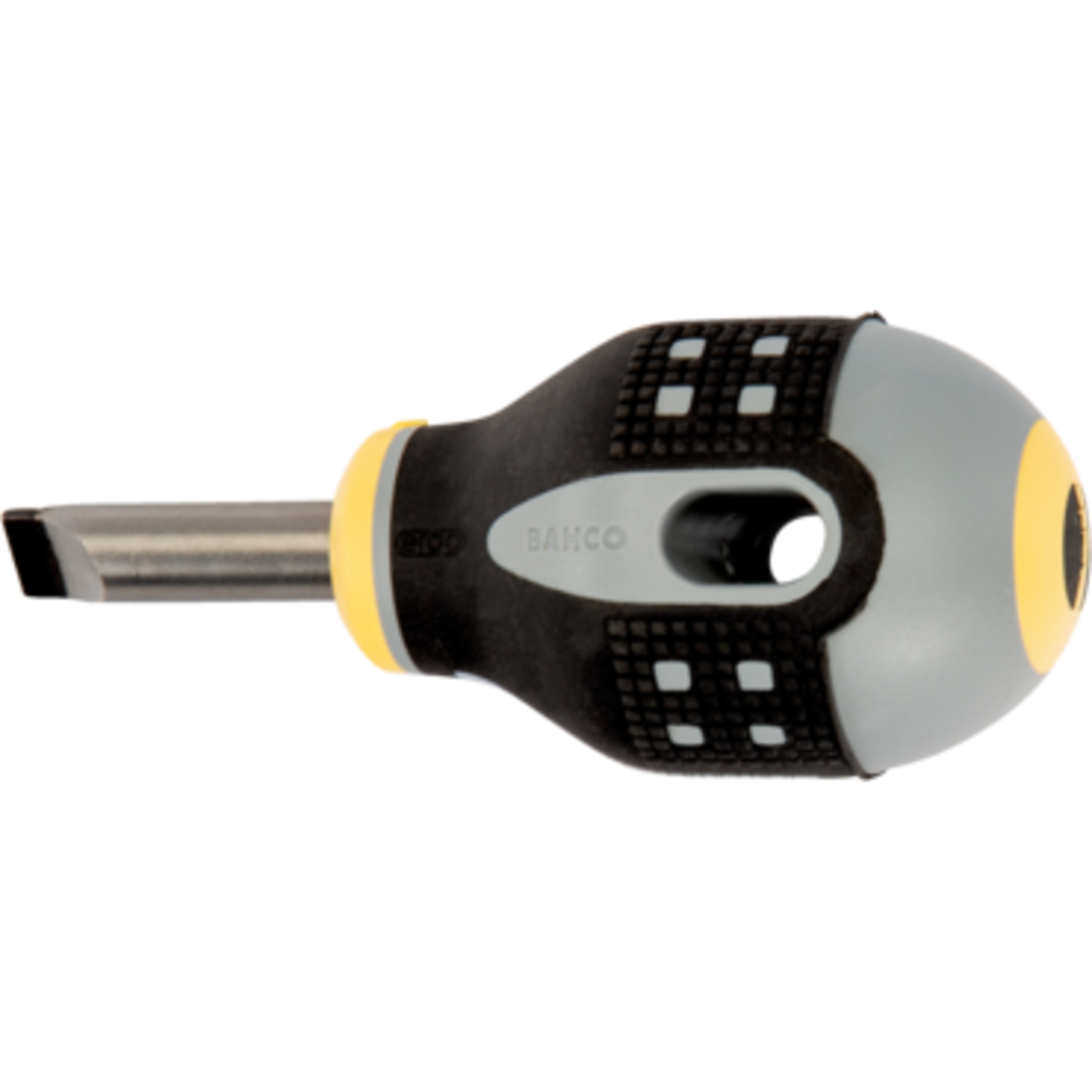 Tournevis lame fraisée 0,8 x 4 mm 25 mm vis à fente ERGO poignée caoutchouc courte BAHCO - BE-8340