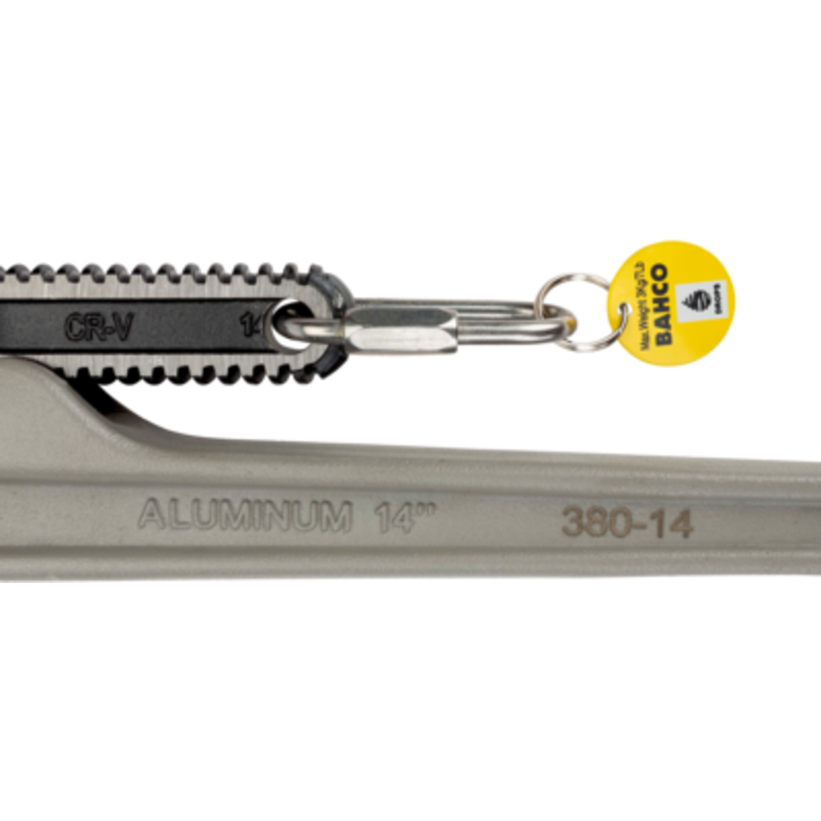 Clé serre-tubes aluminium 354 mm avec mousqueton pour travail en hauteur BAHCO - TAH380-14