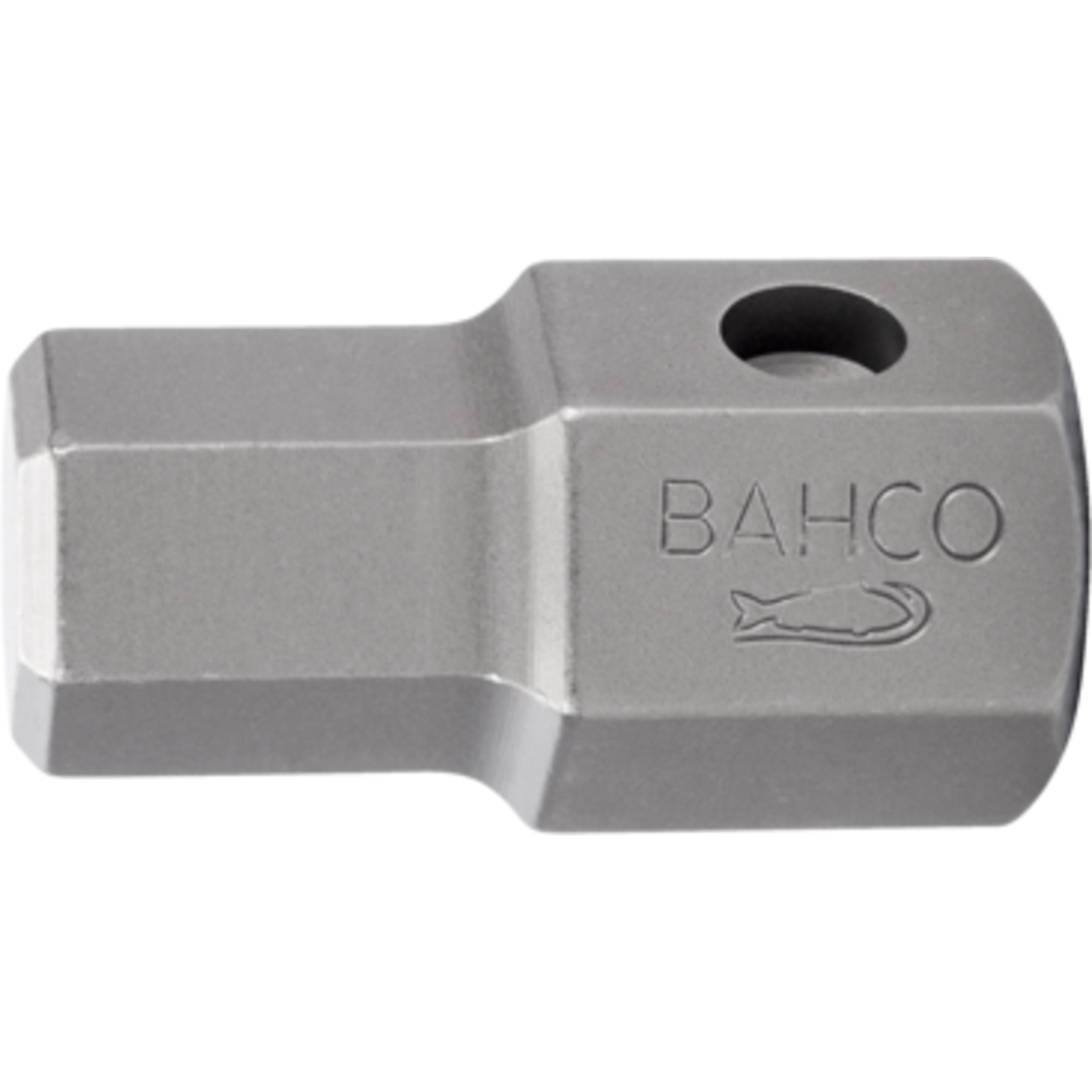 Embout avec conducteur mâle 6 pans 12 mm acier gris avec vis de blocage BAHCO - K8909ML-12