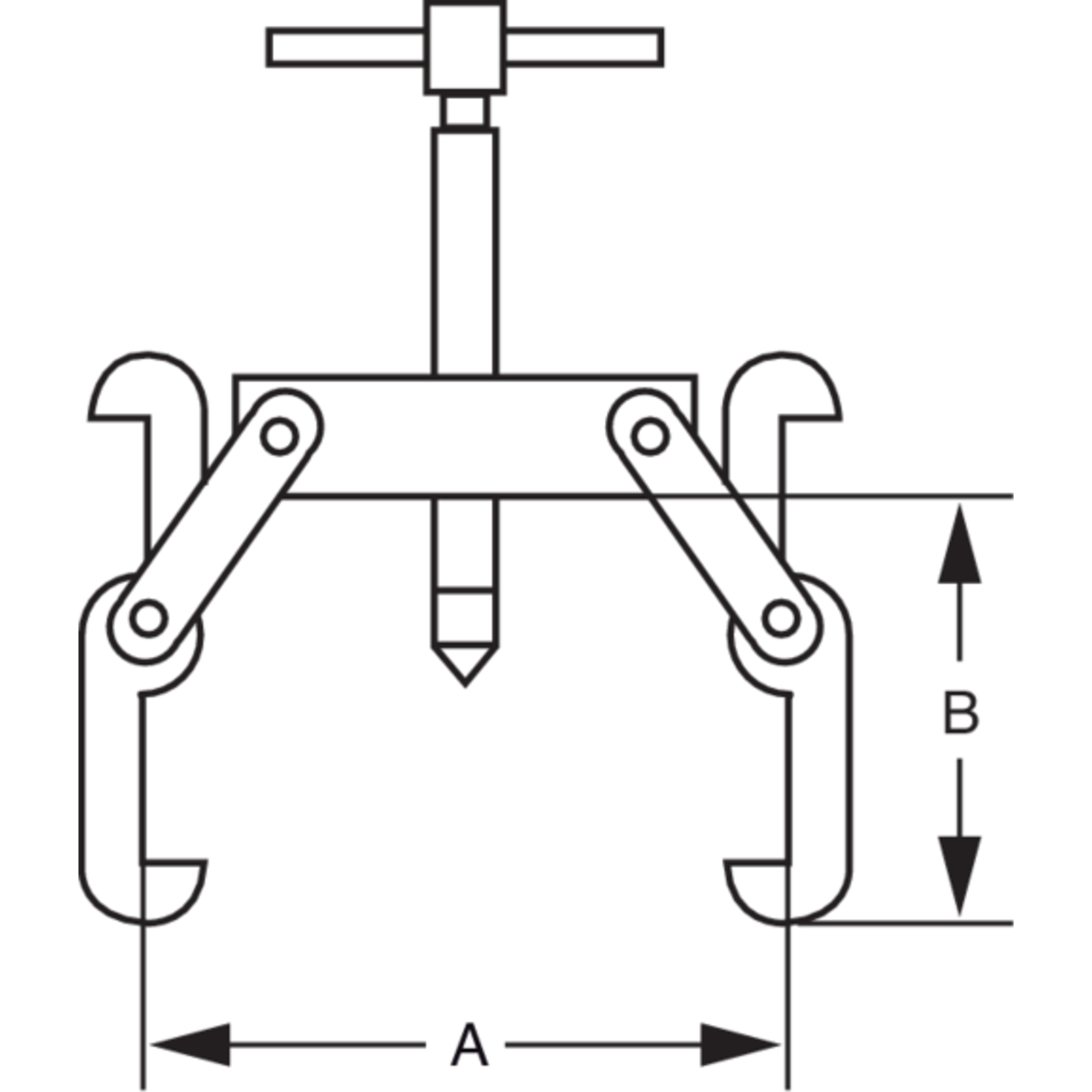 Extracteur réversible 3 griffes antidéflagrant aluminium bronze 60-150 mm BAHCO - NS810-150