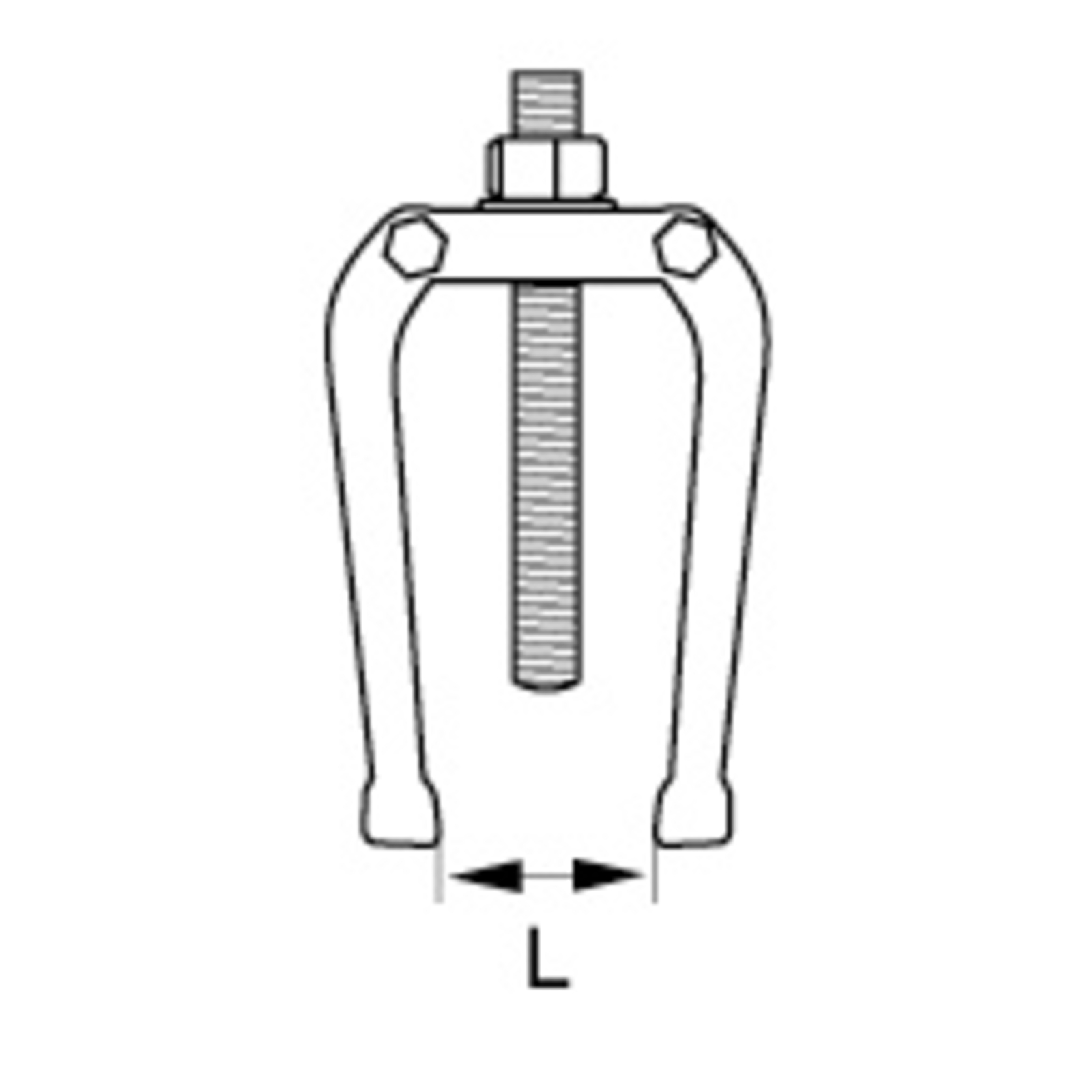 Extracteur 2 griffes galvanisé 35-75 mm pour roulements BAHCO - 4522-1