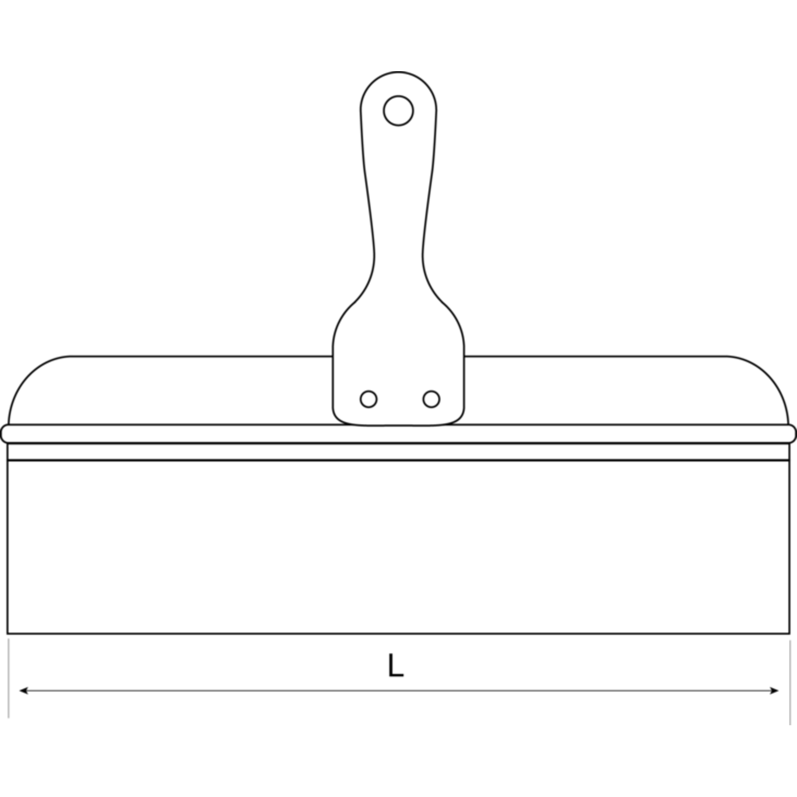 Couteau à enduire lame inox 350 mm poignée bois avec trou de suspension BAHCO - 219303500