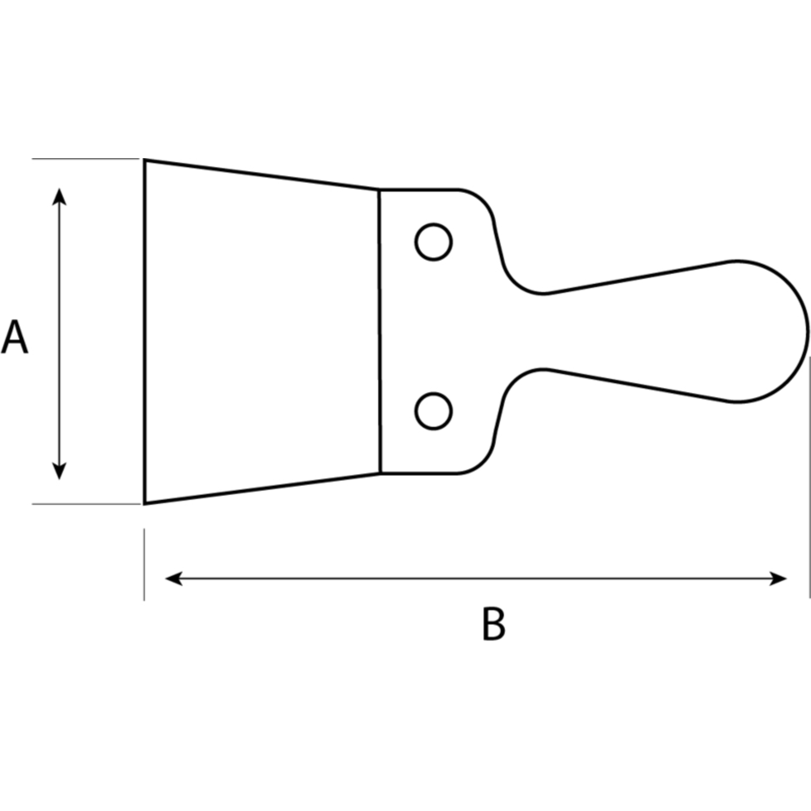 Couteau à enduire lame acier carbone 200 mm poignée bois avec trou suspension BAHCO - 219002000