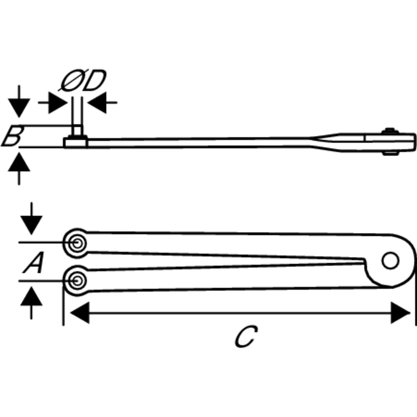 Clé à ergots articulée capacité 10-50 mm ergot 3,8 mm finition chromée BAHCO - 4307