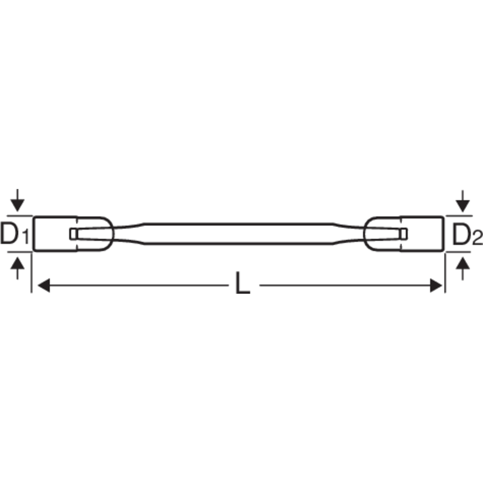 Clé double tête articulée 14x15 mm 249 mm finition chromée BAHCO - 4040M-14-15