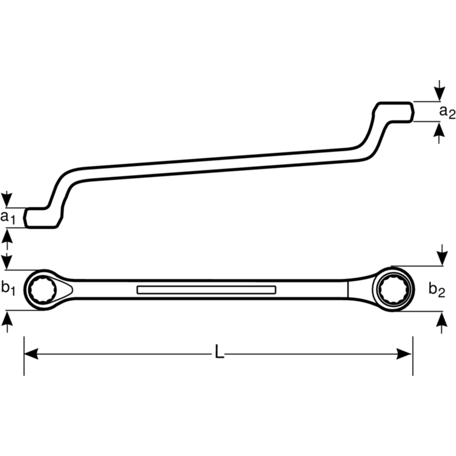 Clé polygonale coudée double 16x17 mm cuivre béryllium antidéflagrante 220 mm BAHCO - NSB011-1617