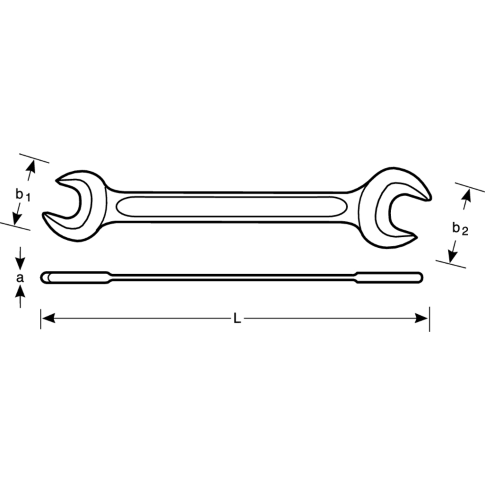 Clé à fourche double 10 x 13 mm finition phosphatée 110 mm BAHCO - 895M-10-13