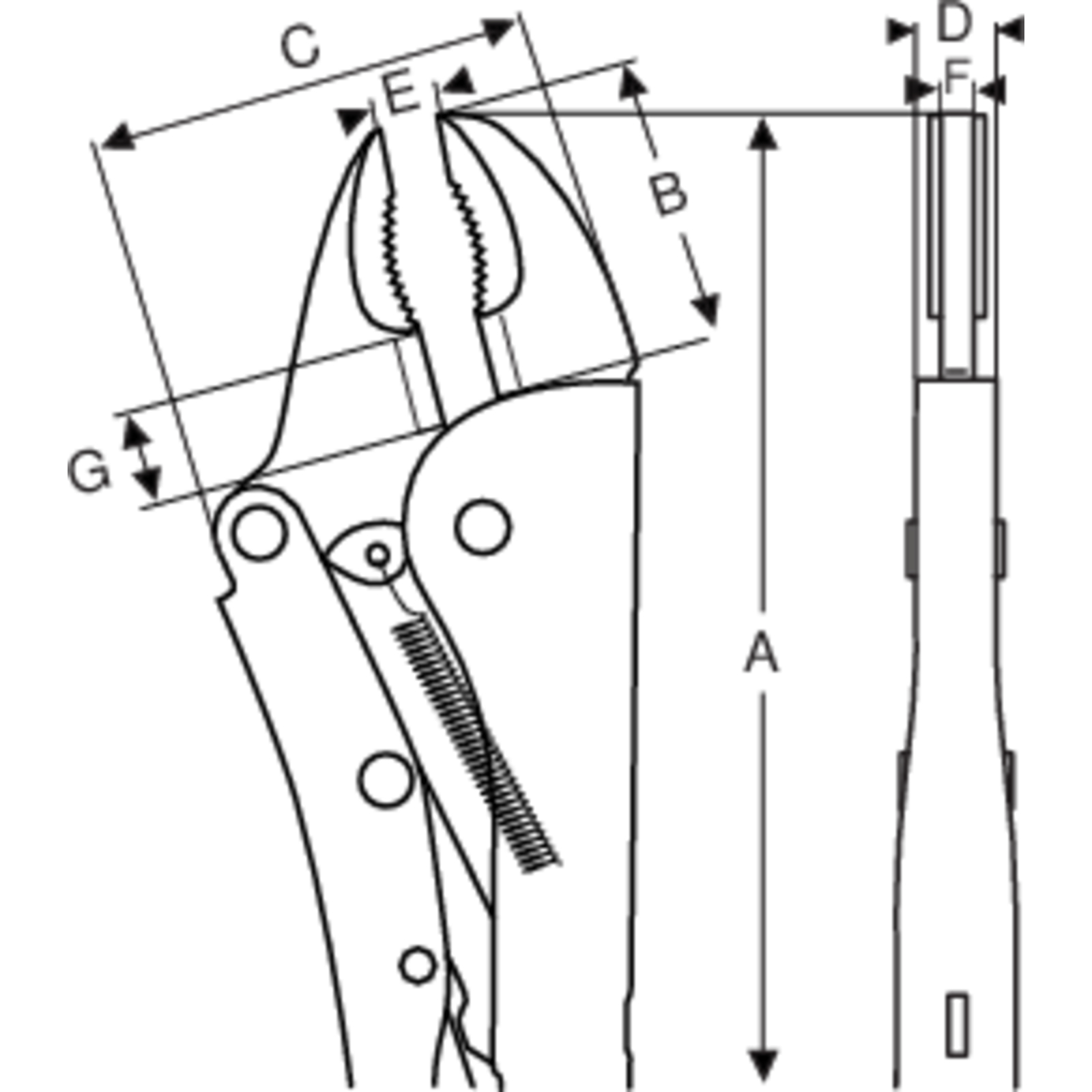 Pince coupe-fil bec coudé 140 mm avec pince coupante réglable BAHCO - 2951-140