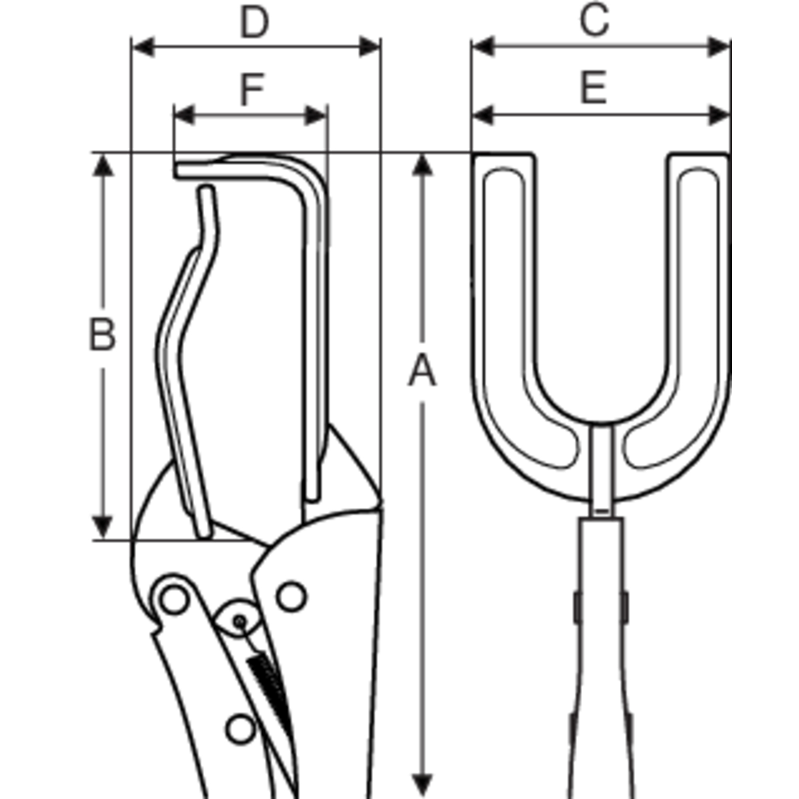 Pince-étau forme U capacité 60-90 mm pour soudure BAHCO - 2965-200