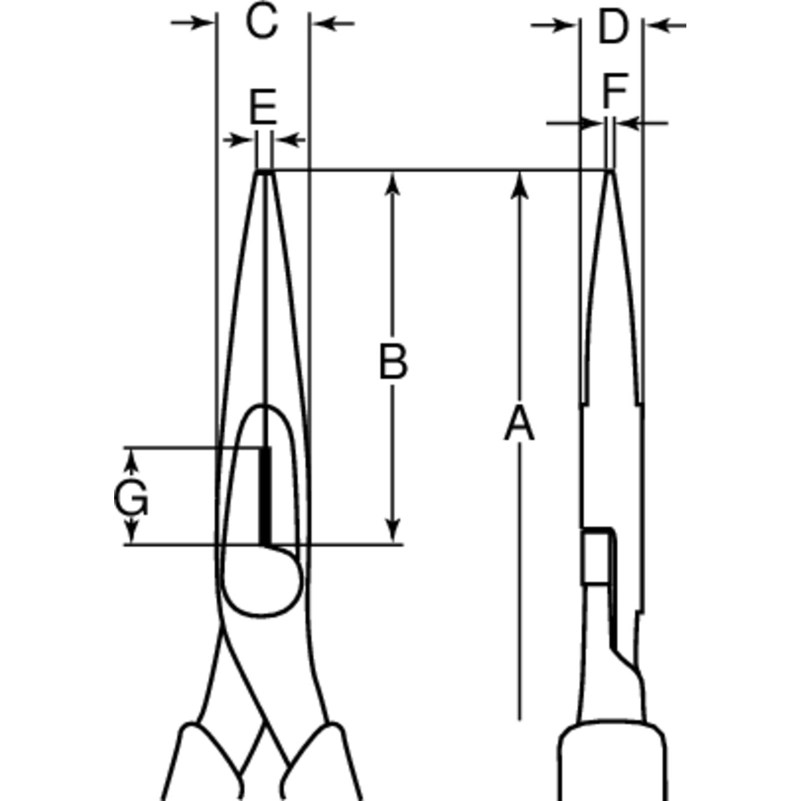 Pince à becs demi-ronds 160 mm ERGO avec anneau de sécurité BAHCO - TAH2430G-160