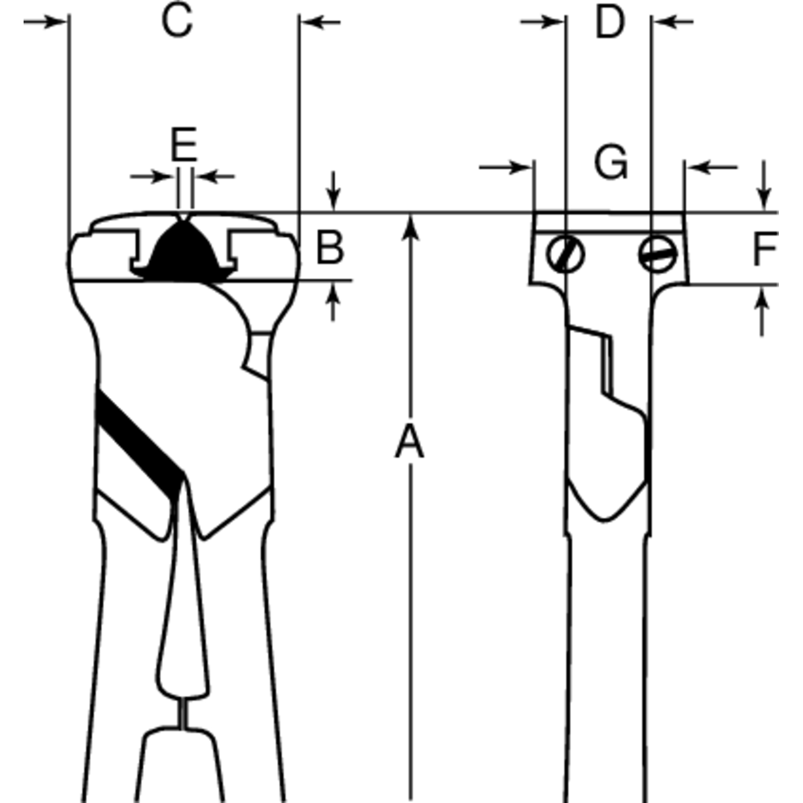 Mâchoires de rechange complètes avec vis 2,5 mm 2 pcs BAHCO - 1519-9