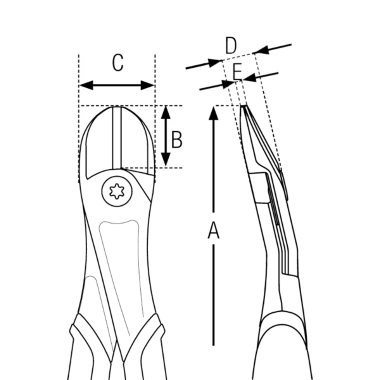 Pince coupante diagonale 140 mm ERGO coudée 14° poignées bimatière ouverture automatique BAHCO - 21HDG-140A