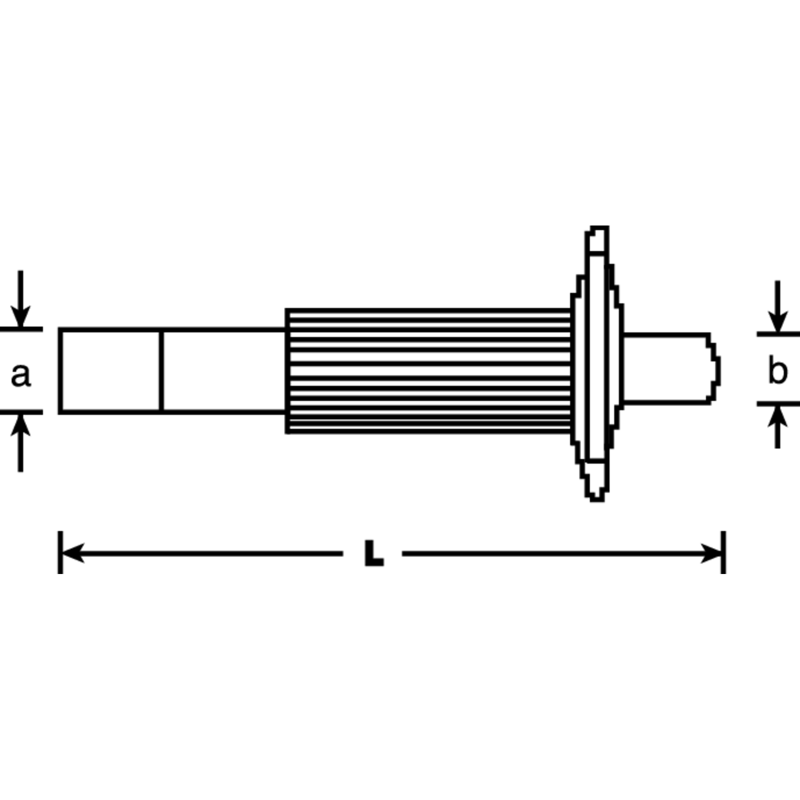 Burin coupe en bout corps plat ovale 240 mm avec protège-main BAHCO - 3750H