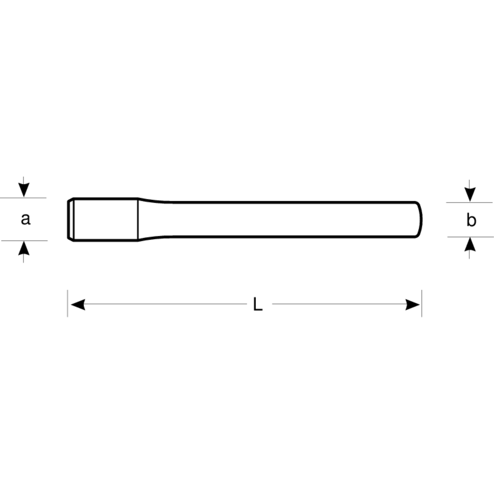 Burin plat 24 mm antidéflagrant cuivre béryllium 250 mm BAHCO - NSB606-250