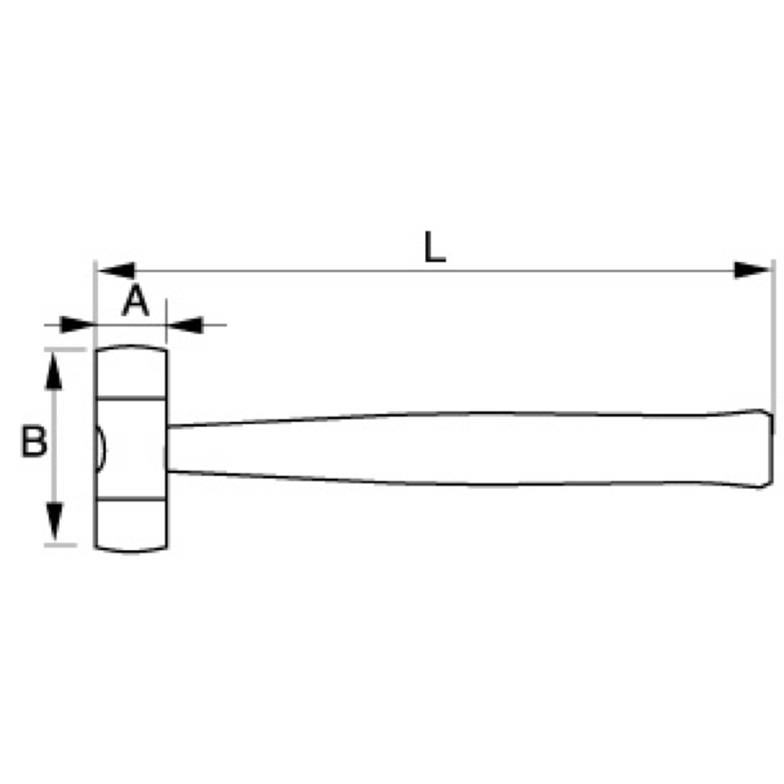 Maillet embout nylon 300 mm câble sécurité travail en hauteur BAHCO - TAH3625W-35