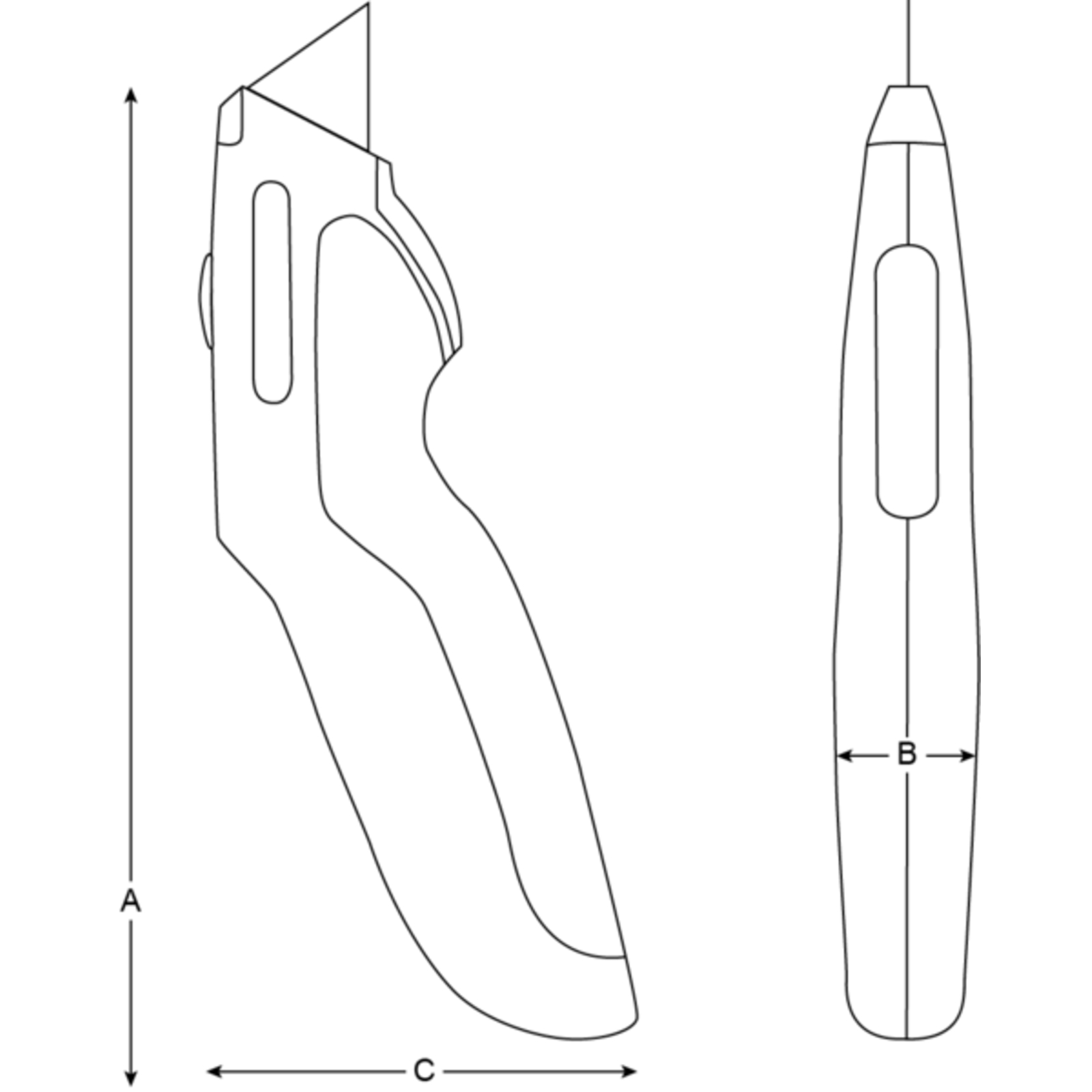 Mini cutter rétractable 90 mm avec porte-clé BAHCO - KMU-01